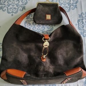 Dooney & Bourke Suede Purse Bag Matching Wallet